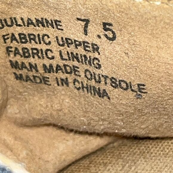 Yellow box Julianne Slip On Sneaker Wmns Sz 7.5 Denim Twist Burlap Thick Soles - Picture 9 of 9